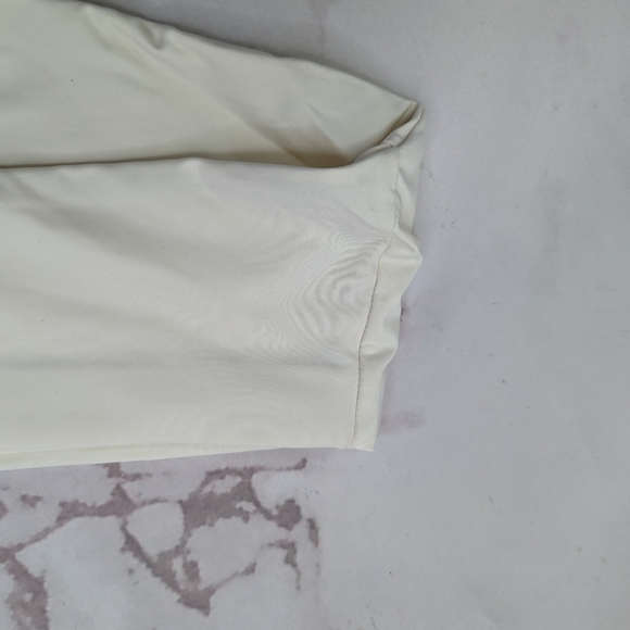 Good American Swim Top Women White Crinkle Band Bandeau Strapless - Picture 6 of 11